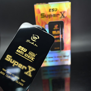 กระจกอลูมิเนียมคุณภาพสูง 0.4 มม. สำหรับ iPhone ป้องกันไฟฟ้าสถิตย์ กระจกนิรภัย <span class=keywords><strong>Super</strong></span> X สำหรับ iPhone 15 Pro Max - Product Image 5