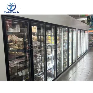 Lebensmittelgeschäfte Walk-In-Kühler gewerblicher Kühlraum mit Glastür