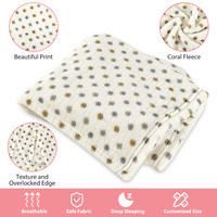 Couverture molletonnée super douce 30 "X40" Couverture flanelle légère pour bébé