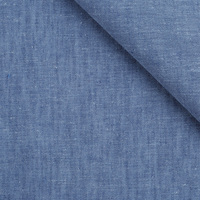 Tissu tissé léger teint en fil, couleur unie, 55 % lin 45 % coton, écologique, pour chemises homme, femme, garçon, fille - Meilleure vente