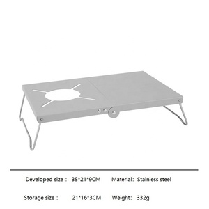 Heat Insulation <b>Table</b> <b>Folding</b> Storage <b>Camping</b> <b>Table</b> Spider Stove Multi-function <b>Small</b> <b>Table</b> Portable Aluminum Alloy Outdoor - Product Image 3