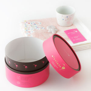 Custom Printed Recyclable Velvet Wedding Earring Ring Necklace <b>Pink</b> 4-layer Circle Box Round Jewellery Box Packaging - Product Image 2