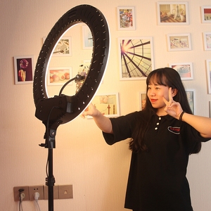 FOSOTO FT-45 18 pollici fotografia professionale illuminazione a LED foto anello lampada con treppiede per trucco <span class=keywords><strong>Video</strong></span> ritratto <span class=keywords><strong>Youtube</strong></span> - Product Image 6