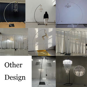 SMOOTH Metal Iron Frame Luxury Romantic Wedding Crystal Chandeliers French Standing para eventos de boda - Product Image 3