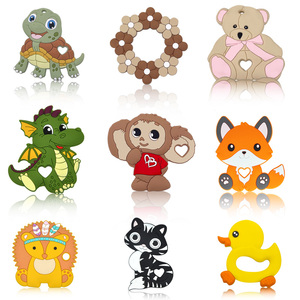 סיטונאי BPA חינם DIY תינוק שרשרת תליון צעצועי טיפוח הפה סיליקון תינוק נשכן - Product Image 1