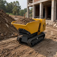 Kostenloser Versand 1000kg Mini-Raupendumper Benzinmotor Selbstladend Hoher Lastmoment 1 Jahr Garantie