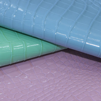 Cuir synthétique PVC gaufré effet crocodile brillant imperméable de 1,2 mm pour talons, chaussures, sacs, meubles et décorations – Vente en gros