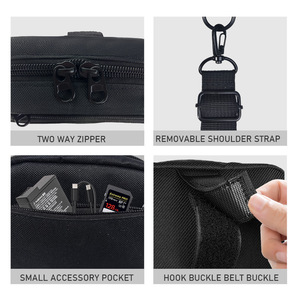 Compact Nylon Camera Bag With Adjustable Strap For Dslr Slr Mirrorless Cameras Soft Case Travel Carry Pouch - Product Image 3