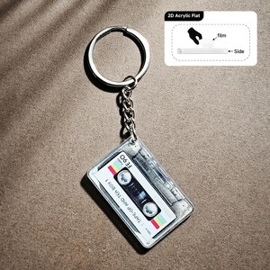 2026年クロスボーダー新作モダンスカルカーキーホルダーペンダント2Dアクリルフラットデザインバレンタインデーギフトデコレーションチャーム - Product Image 2