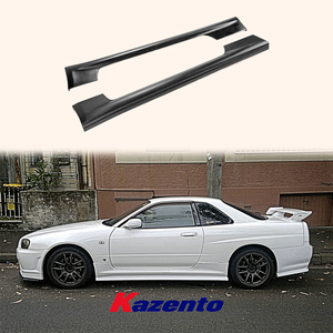 For Nissan Skyline <strong>R34</strong> Gtt Esb Style Side Skirt Fiber Glass - Product Image 1