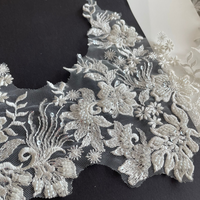 Personnalisé Bling Bling Paillettes Perlé Fleur Floral Dentelle Garniture pour Robe de Mariée