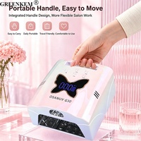 Lampe à ongles rechargeable 380W avec perles de cristal, double source lumineuse, séchage rapide UV LED, couleurs variées