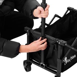 बीनकंपनी 4-पहिया पोर्टेबल फोल्डिंग पार्क उपयोगिता बच्चों वैगन अनुकूलित ओम समर्थन आउटडोर कैंपिंग समुद्र तट ट्रॉली के लिए - Product Image 6