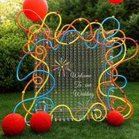 Tube PVC Souple Coloré pour Artisanat, 5M par Rouleau, Creux, pour Panneau de Bienvenue de Mariage, Toile de Fond de Piste de Danse, Événements en Centre Commercial, Fêtes, Bricolage