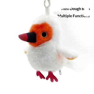 Serie Uccelli: Ciondolo Peluche Piccolo Uccellino Super Morbido in Cotone PP, con Nido, Funzione di Canto <span class=keywords><strong>e</strong></span> Registrazione, Ali Pieghevoli, per Bambini - Product Image 5