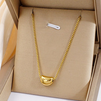 Collar de Acero Inoxidable con Colgante de Mariposa para Mujer, Chapado en Oro de 18K, Cadena de Eslabones de Moda, Joyería Fina al por Mayor