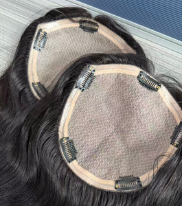 أعلى ، 20 بوصة موجة الجسم اللون الطبيعي ، من الشعر الطوبير قاعدة الحرير - Product Image 5