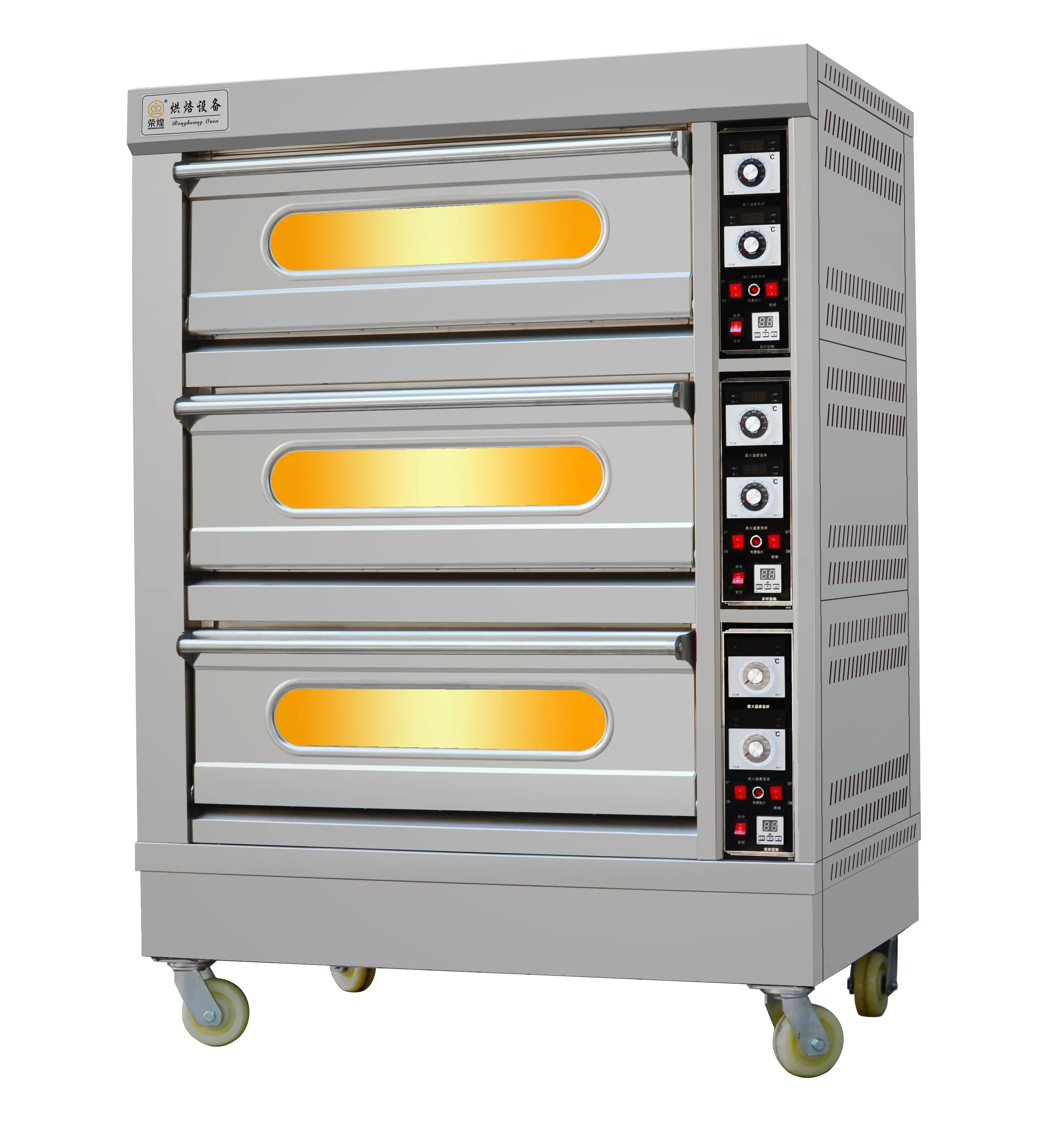 Forno elétrico profissional, 3 baralho 6 bandeja comercial forno profissional para assar forno industrial para assar forno elétrico