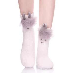 <span class=keywords><strong>Chaussettes</strong></span> Douces et Moelleuses pour Femmes, en Polaire Corail, Chaudes pour l'Hiver, avec Oreilles 3D - Product Image 5