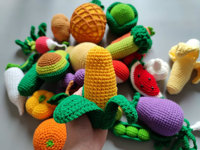 Handgemaakte gehaakte amigurumi poppen, schattige fruit- en groentepoppen, emotionele ondersteuning, decoratieve ornamenten voor boerderijdecoratie, cadeau