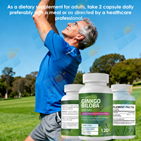 SUNI Großhandels preis Reine natürliche Pflanzen extrakte Ginkgo Biloba Extrakt Ergänzung 500mg Ginko Biloba Kapseln für Erwachsene