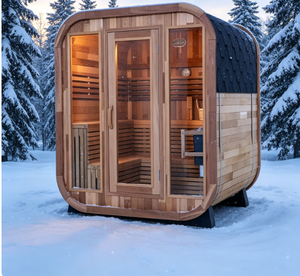 Sauna de Vapor Cuadrada de Cedro Rojo para Todo Clima, Ideal para Momentos Familiares de Calidad, Sauna de Madera Sólida para Relajación y Reuniones - Product Image 1