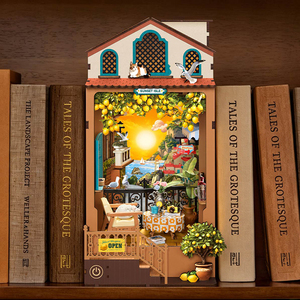 Robotime Rolife Giocattoli da Assemblare a Mano, Casa in Miniatura Fai-da-Te TGB18 Sunset Isle, <span class=keywords><strong>Puzzle</strong></span> 3D in Legno - Product Image 3