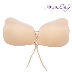 Soutien-gorge adhésif push-up 3/4 sans armatures, sans bretelles, sexy, liftant, couleur chair, avec support mammaire en silicone invisible pour <span class=keywords><strong>femme</strong></span> - Product Image 4