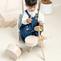 Kids Drum Set for Toddlers 1-3, Montessori Musical Instruments, Preschool Educational Wooden Percussion Music Toys for Baby