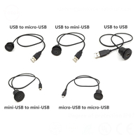 Échantillon gratuit OEM ODM Câble d'extension USB 2.0 de type micro USB mâle vers femelle pour montage sur panneau