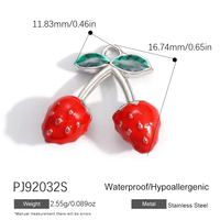 SUMMLY Vente en gros de perles de fruits et de fleurs en forme de goutte d'huile, pendentifs de couleur unie, breloques en acier inoxydable plaqué argent 18 carats, bijoux de mode