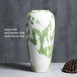 Vases en céramique verte, pots en <span class=keywords><strong>terre</strong></span> <span class=keywords><strong>cuite</strong></span>, ornements, arrangements floraux pour salon, pots à fleurs pour plantes succulentes, plantes vertes - Product Image 5