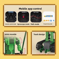 Robot Programable Cinco en Uno con Control Remoto Eléctrico, Juguete de Bloques de Construcción para la Educación Científica y el Desarrollo de Habilidades, para Niños