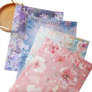 Empaque Floral para el Día de San Valentín, Papel de Regalo Impermeable con Diseño Floral Moderno, Empaque OPP Elegante con Tacto de Pintura al Óleo - Product Image 1