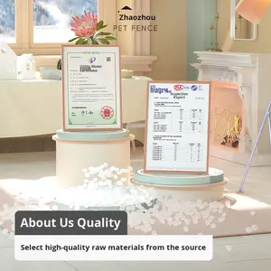 Pagar hewan peliharaan padat plastik untuk anjing dalam ruangan kandang anjing kecil pembatas anjing pagar pelindung khusus Corgi Bichon - Product Image 3