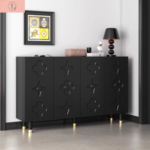 Shoe Cabinet Modern Luxury Entryway Storage Rack Black Multi Layer Shoe Rack For Home Use - Product Image 5