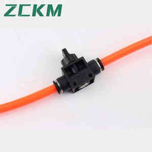 Bán buôn tùy chỉnh chất lượng cao hvff khí nén ba chiều kết nối nhanh chóng chuyển đổi dòng chảy van giới hạn dòng chảy kết nối khí nén - Product Image 3