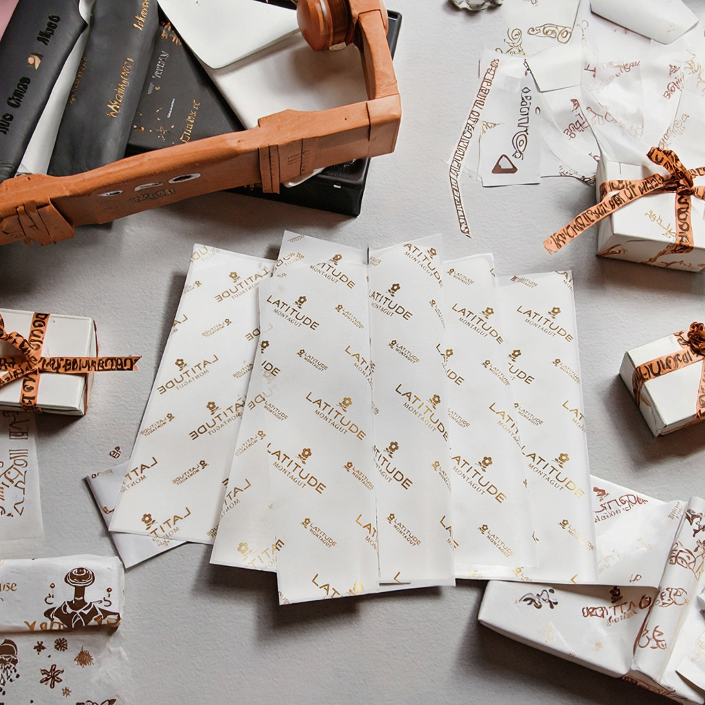 Customized Logo Eco-Friendly Chemical 17gsm Single-Sided Wax Printing Coating Gravure Paper Wrapping Clothing Underwear Gifts
