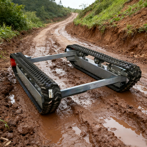 China's Best-Selling Jiashi Unpowered <strong>Track</strong> Chassis 2-Piece Rubber <strong>Tracks</strong> 1 Year Warranty for Severe Working Conditions Various - Product Image 3