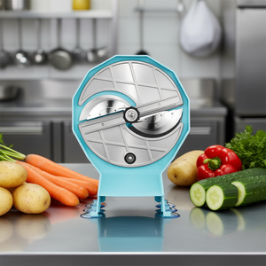 Coupe-légumes manuel avec lame en acier inoxydable, épaisseur réglable de 0 à 0,5 mm, double ouverture d'alimentation pour trancher les légumes - Product Image 2