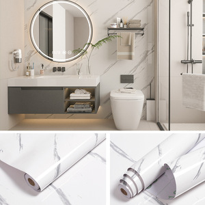 Rifornimento della fabbrica a buon mercato marmo bianco nero mobili carta da parati decorazione domestica adesivo da <span class=keywords><strong>parete</strong></span> - Product Image 2