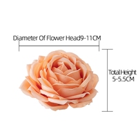 CL03002 Tête de fleur de rose en soie Fleur artificielle pour la douche nuptiale Mariage Arts et artisanat Accessoires de décoration pour la maison