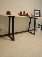 Pieds de table basse avec barre transversale en fer, structure de table extra stable