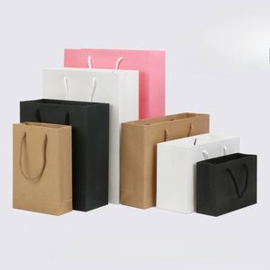 Sacs fourre-tout promotionnels classiques en papier pour le shopping, l'emballage de vêtements, les cadeaux de salons professionnels, avec logo personnalisé, réutilisables, imprimés en sérigraphie - Product Image 4