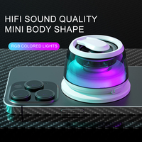 Speaker Bluetooth Magnetik Portabel 5W HIFI Bass Lampu LED RGB TWS Stereo Mini Nirkabel untuk Mobil Rumah Kantor