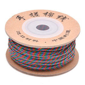 Handgeriebener Baumwollfaden, mehrsträngig, nicht elastisch, lichtbeständig, Spielarmband, Buddha-Perlenband, stark verschleißfest, DIY handgefertigt - Product Image 2