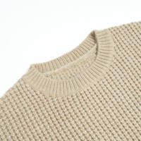 AiNear Vente en gros Design de logo personnalisé Oem & Odm Pull décontracté à manches longues et col rond gaufré pour hommes 100% coton tricoté