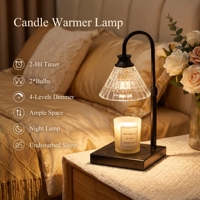 Lampe à bougie sans flamme à 4 modes avec base carrée en marbre et noyer, avec minuterie, pour la décoration intérieure et les cadeaux – Prix fabricant