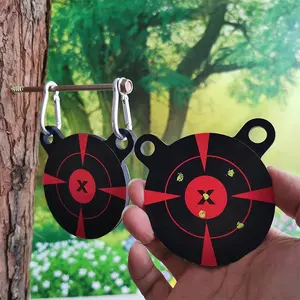 Portable Hitproof Stick Tree Slingshot Practice 1 " 3 " Metal Shooting Steel Target