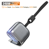 Individuelles Logo 4ft 240W PD Einziehbares Typ-C zu Typ-C Kabel Magnetisches Schnelllade-Datenkabel USB 1.2 für Kamera